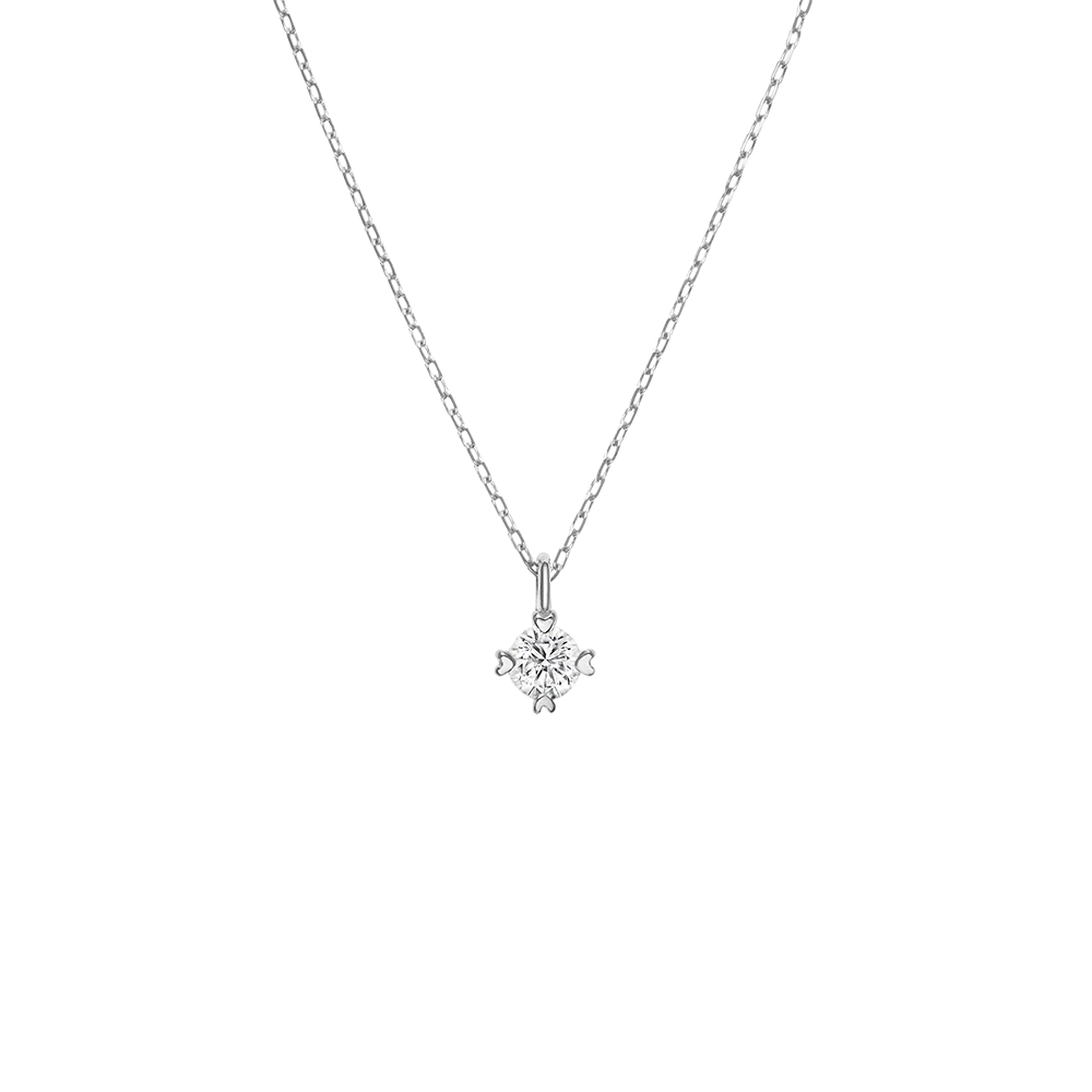 鑽石項鍊 espiel 白K金