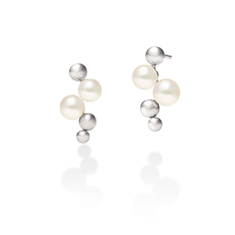 鑽石針式耳環 FRUCTUS 1 白K金