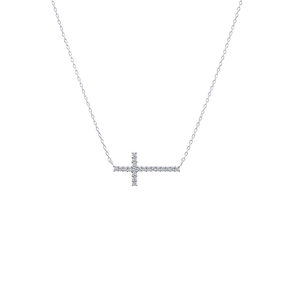 鑽石項鍊 sapia 白K金