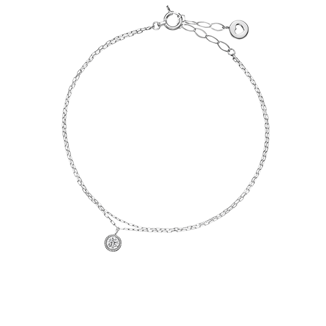 鑽石手鍊 millenare 白K金