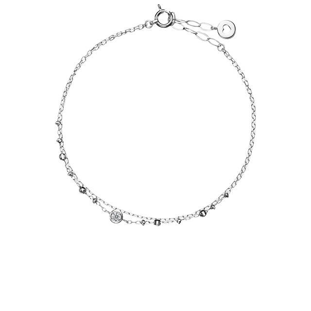 鑽石手鍊 viala 白K金