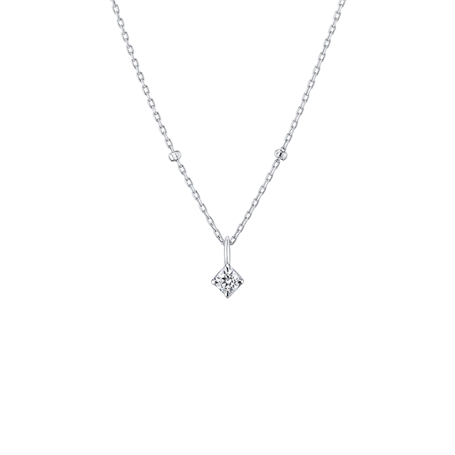 鑽石項鍊 coradelia 白K金