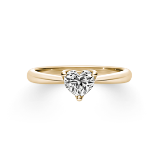 求婚鑽戒 心型車工鑽石 黃K金
