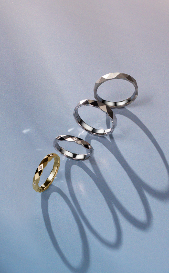 HIKARUNAMI 玫瑰金 結婚對戒