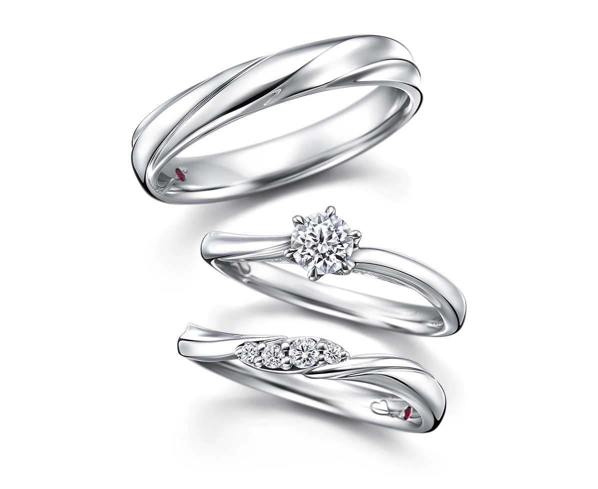 TSUKIBOSHI & TSUKIBOSHI 鉑金 結婚套戒